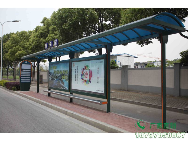 柳州简约带广告牌公交候车亭
