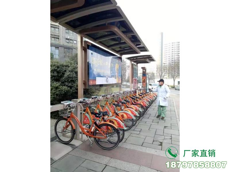 天水公交站点共享自行车棚